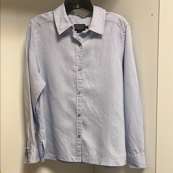 Pendleton Women’s Blue 100% Linen Shirt - Picture 2 of 7